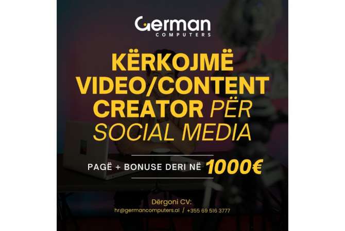 Njoftime Pune per Financiere,Content Creator, Super Shites dhe magazinier ne Tirane