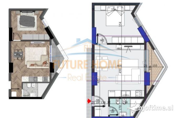 Shtepi ne shitje 1+1 ne Tirane - 114,300 Euro