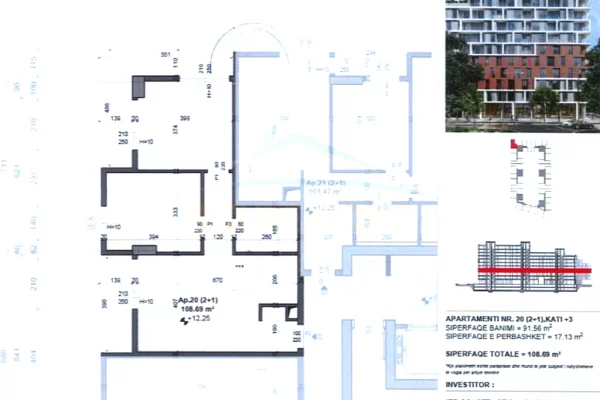 Shitje, Apartament 2+1+2, Fusha e Aviacionit