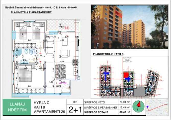Shtepi ne shitje 1+1 ne Tirane - 78,100 Euro