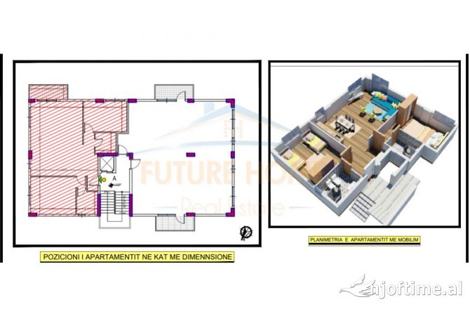 Shtepi ne shitje Apartament ne Tirane, 2+1, Mobilimi Bosh, pa mobiluar, Pagesa 175,000  Euro.