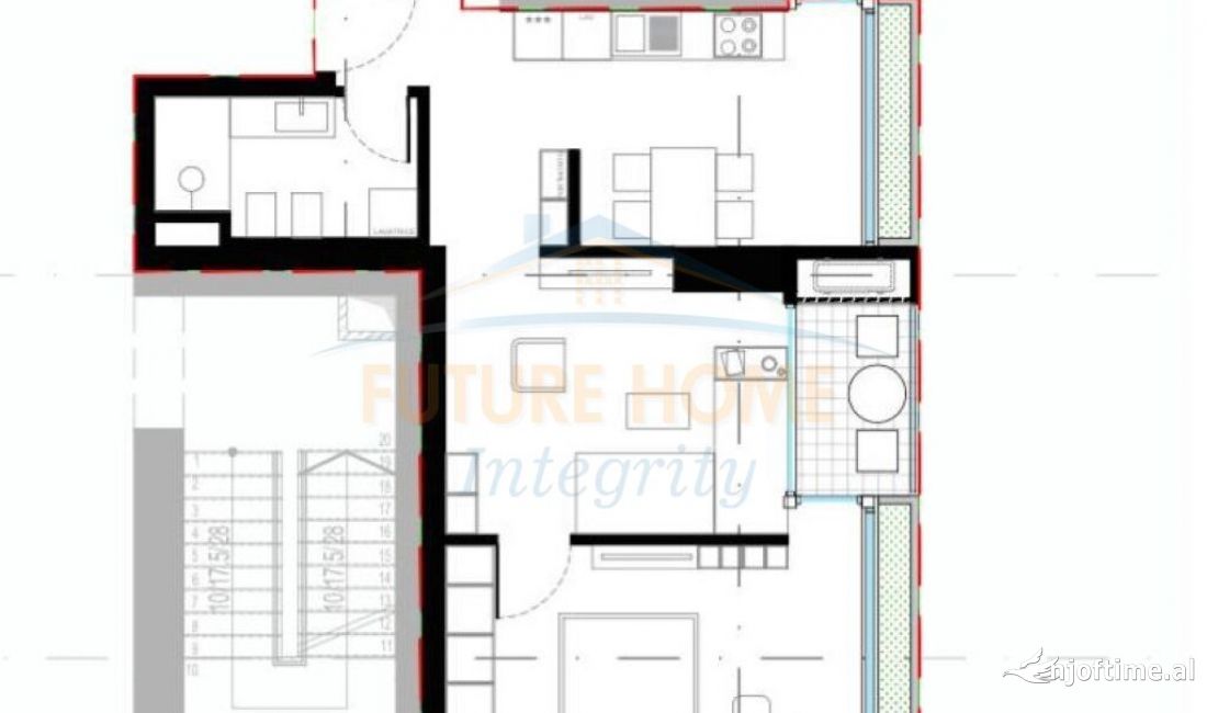 Shtepi ne shitje Apartament ne Tirane, 1+1, Mobilimi Bosh, pa mobiluar, Pagesa 150,000  Euro.