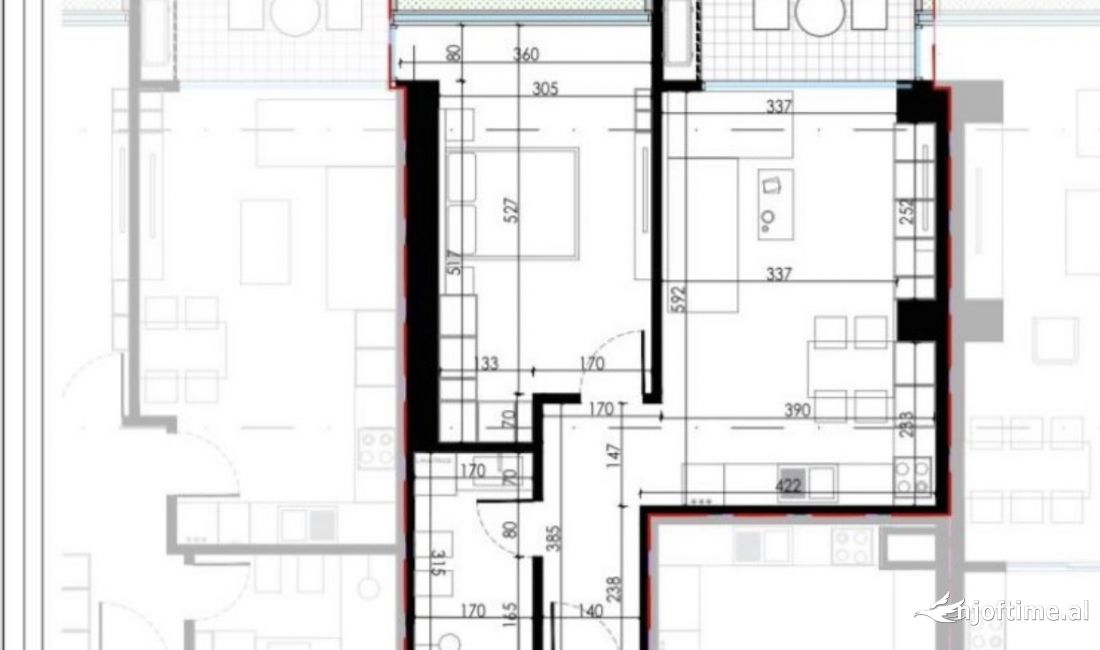 Shtepi ne shitje Apartament ne Tirane, 1+1, Mobilimi Bosh, pa mobiluar, Pagesa 139,850  Euro.