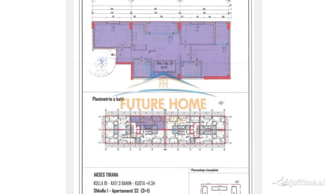 Shtepi ne shitje Apartament ne Tirane, 3+1, Mobilimi Pjeserisht e mobiluar, Pagesa 172,000  Euro.