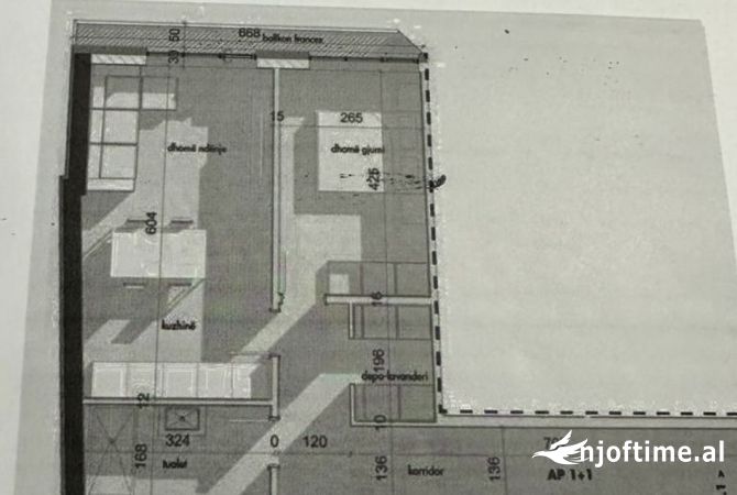 Shtepi ne shitje 1+1 ne Tirane - 155,000 Euro