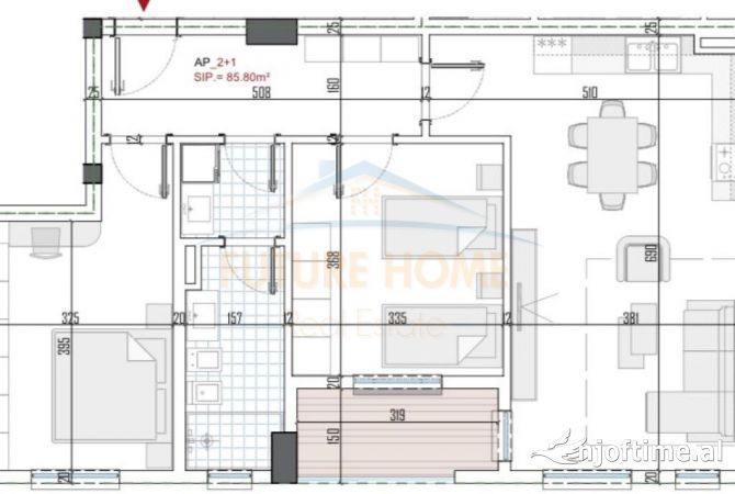 Shtepi ne shitje 2+1 ne Tirane - 85,300 Euro