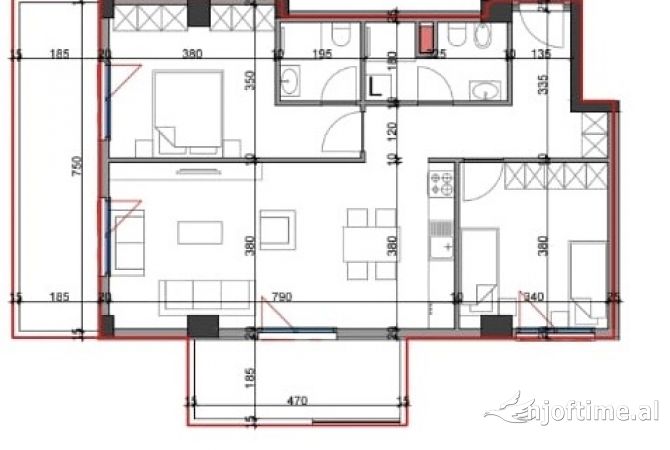 Shtepi ne shitje 2+1 ne Tirane - 183,900 Euro