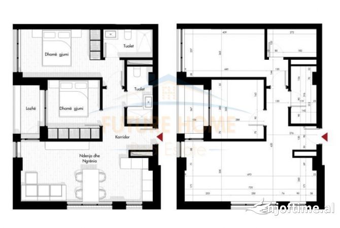 Shtepi ne shitje Apartament ne Tirane, 2+1, Mobilimi Bosh, pa mobiluar, Pagesa 142,920  Euro.