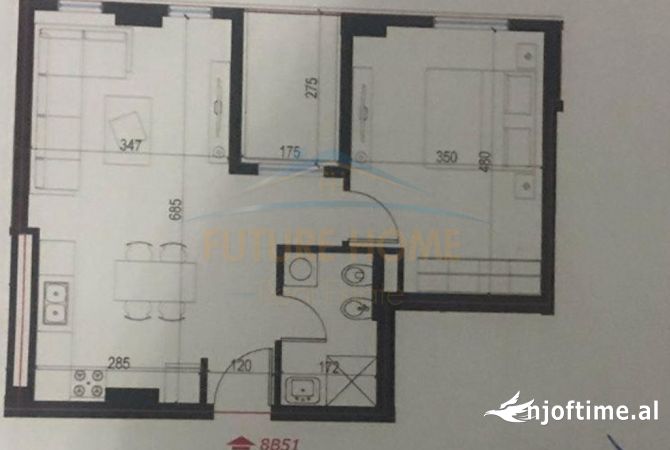 Shtepi ne shitje 1+1 ne Tirane - 77,500 Euro