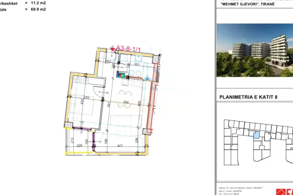 House for Sale 1+1 in Tirana - 79,100 Euro