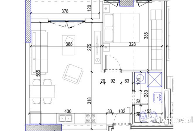 Shtepi ne shitje 1+1 ne Tirane - 63,400 Euro