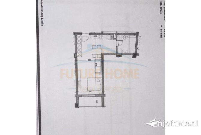 Shtepi ne shitje Apartament ne Tirane, Garsoniere, Mobilimi Bosh, pa mobiluar, Pagesa 58,300  Euro.
