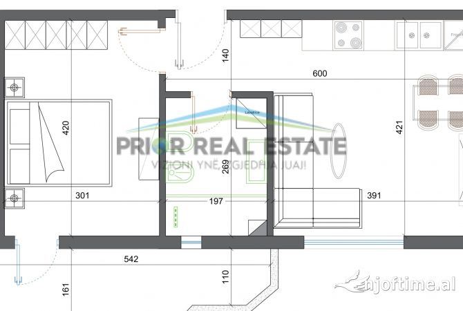 Shtepi ne shitje 1+1 ne Tirane - 165,000 Euro