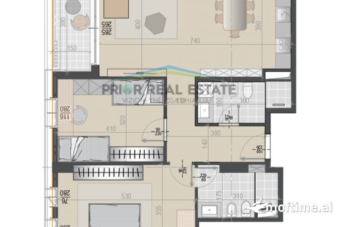 Shtepi ne shitje Apartament ne Tirane, 1+1, Mobilimi Bosh, pa mobiluar, Pagesa 136,800  Euro.