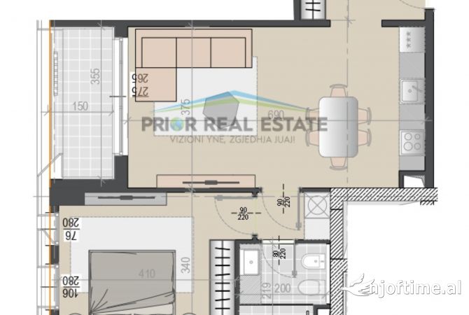 Shtepi ne shitje 1+1 ne Tirane - 136,800 Euro