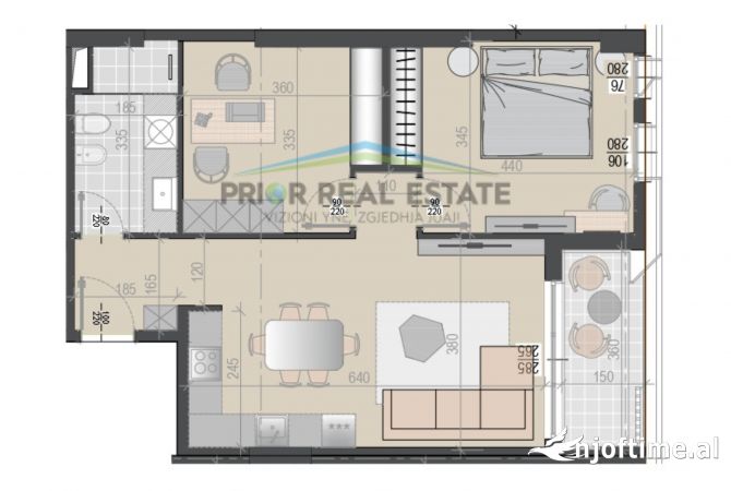 Shtepi ne shitje Apartament ne Tirane, 1+1, Mobilimi Bosh, pa mobiluar, Pagesa 136,800  Euro.