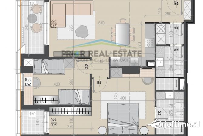 Shtepi ne shitje Apartament ne Tirane, 1+1, Mobilimi Bosh, pa mobiluar, Pagesa 136,800  Euro.