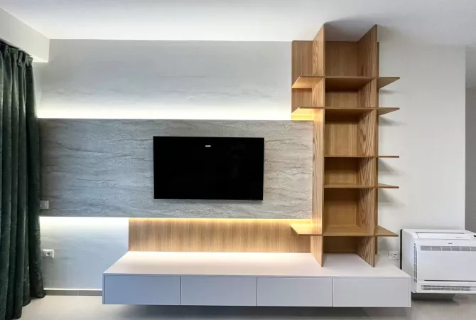 Shtepi me qera Apartament ne Tirane, 1+1, Mobilimi E mobiluar, Pagesa 90,000  Leke.