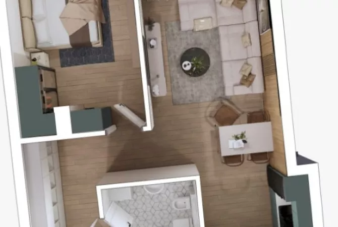 Shtepi ne shitje 1+1 ne Tirane - 135,000 Euro