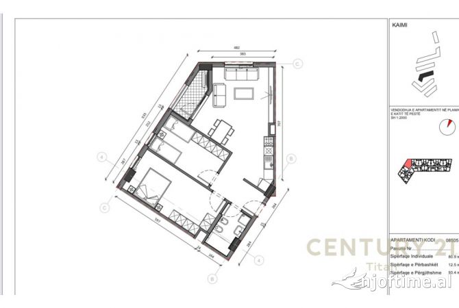 Shtepi ne shitje 2+1 ne Tirane - 143,590 Euro