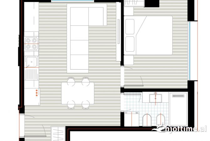 Shtepi ne shitje 1+1 ne Tirane - 86,800 Euro