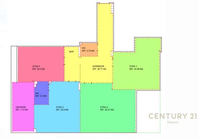Business Property for Rent 3+1 in Tirana - 3,500 Euro