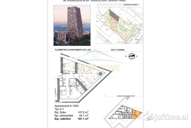 Shtepi ne shitje 2+1 ne Tirane - 234,000 Euro