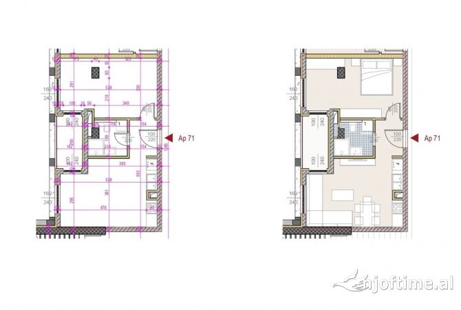 Shtepi ne shitje 1+1 ne Tirane - 343,500 Euro