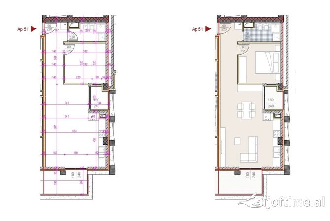 Shtepi ne shitje 1+1 ne Tirane - 343,500 Euro