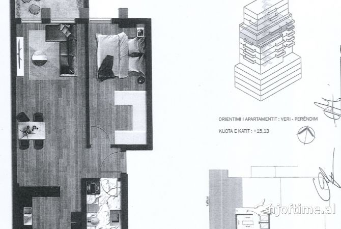 Shtepi ne shitje 1+1 ne Tirane - 246,500 Euro