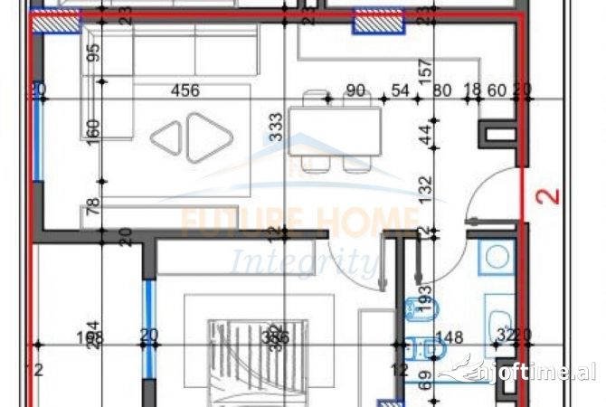 Shtepi ne shitje 1+1 ne Tirane - 67,300 Euro