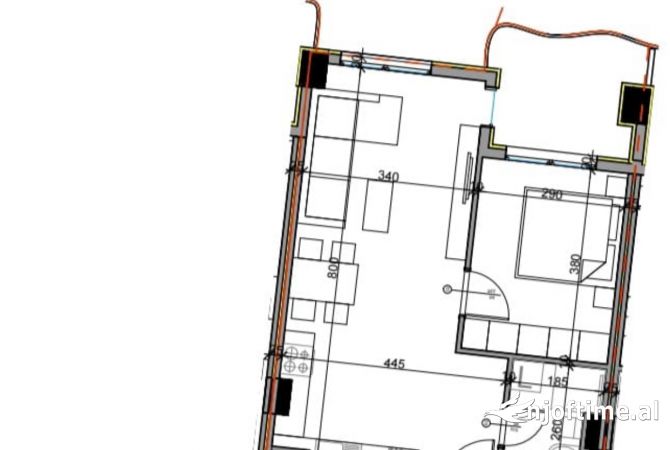 Shtepi ne shitje Apartament ne Tirane, 1+1, Mobilimi Bosh, pa mobiluar, Pagesa 77,200  Euro.