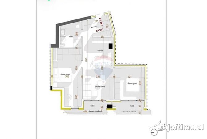 Shtepi ne shitje Apartament ne Tirane, 2+1, Mobilimi Bosh, pa mobiluar, Pagesa 205,000  Euro.