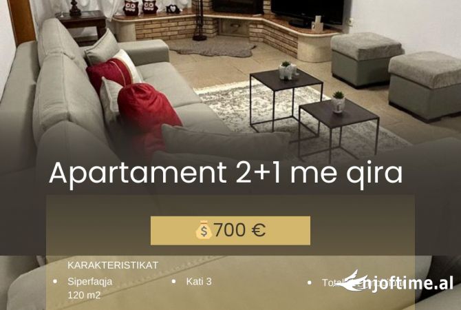 Shtepi me qera 2+1 ne Tirane - 700 Euro