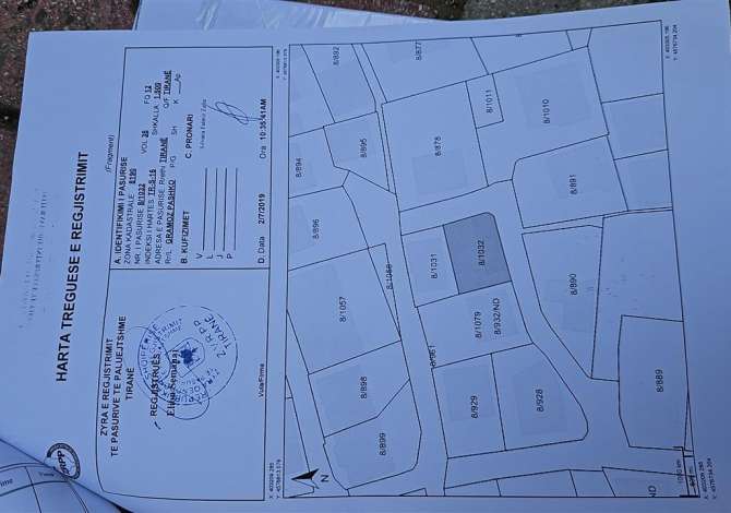 Truall ose Toke  ne Tirane - 45,000 Euro