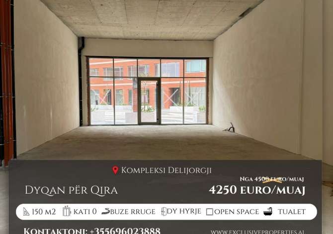 Ambient biznesi me qera 1+1 ne Tirane - 4,250 Euro