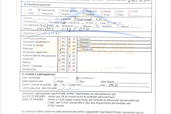 Shtepi me qera Apartament ne Tirane, 2+1, Mobilimi E mobiluar, Pagesa 500  Euro.