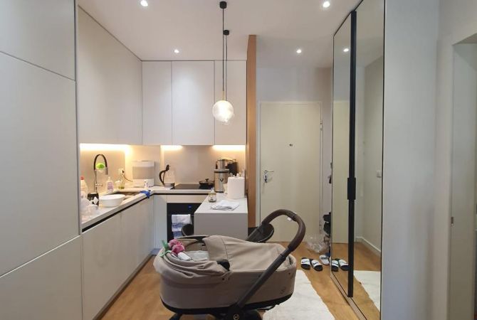 Shtepi me qera Apartament ne Tirane, 1+1, Mobilimi E mobiluar, Pagesa 65,000  Leke.