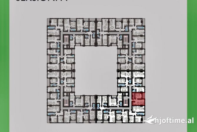 Shtepi ne shitje Apartament ne Tirane, 1+1, Mobilimi Bosh, pa mobiluar, Pagesa 69,700  Euro.