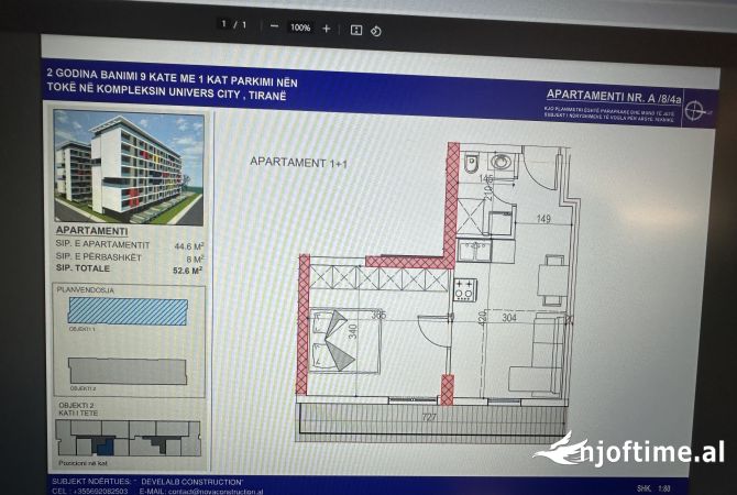 Shtepi ne shitje 1+1 ne Tirane - 55,230 Euro