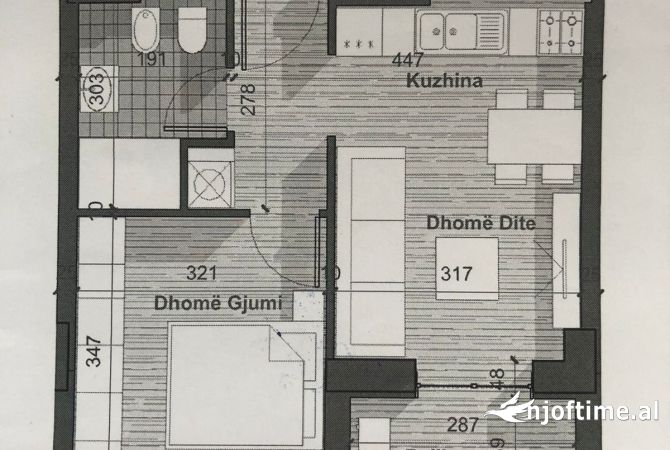 Shtepi ne shitje 1+1 ne Tirane - 59,000 Euro