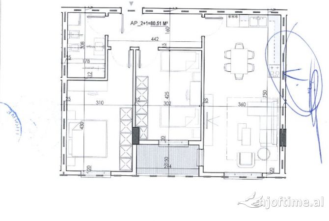 Shtepi ne shitje 2+1 ne Tirane - 64,000 Euro