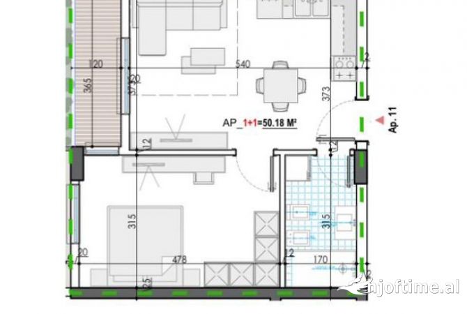 Shtepi ne shitje 1+1 ne Tirane - 42,500 Euro