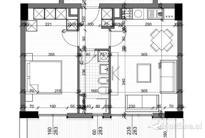 Shtepi ne shitje 1+1 ne Tirane - 187,000 Euro
