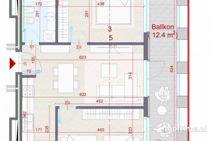 Shtepi ne shitje 2+1 ne Tirane - 208,120 Euro