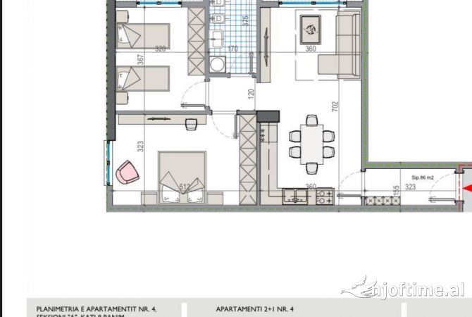 Shtepi ne shitje 2+1 ne Tirane - 78,000 Euro
