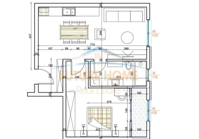 Shtepi ne shitje 1+1 ne Tirane - 85,500 Euro