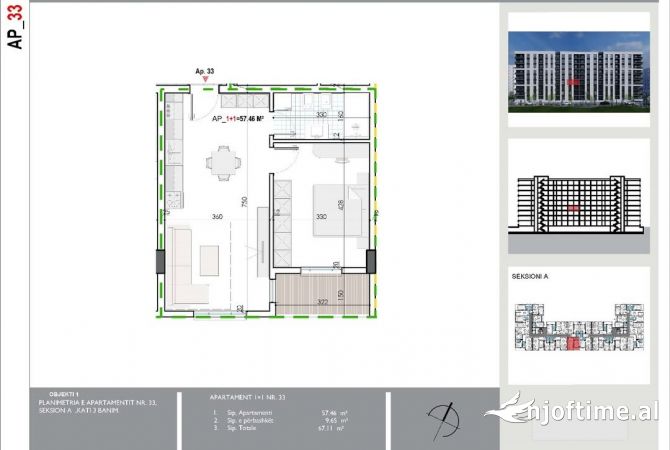 Shtepi ne shitje 1+1 ne Tirane - 49,600 Euro