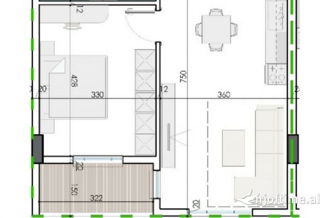 Shtepi ne shitje 1+1 ne Tirane - 48,300 Euro