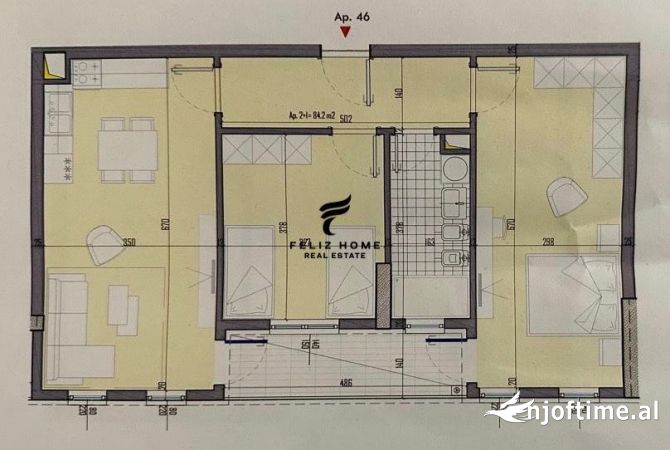 Shtepi ne shitje 2+1 ne Tirane - 116,000 Euro
